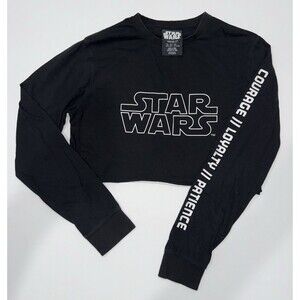 Star Wars Crop Top Forever‎ 21 Long Sleeve T Short SZ Small